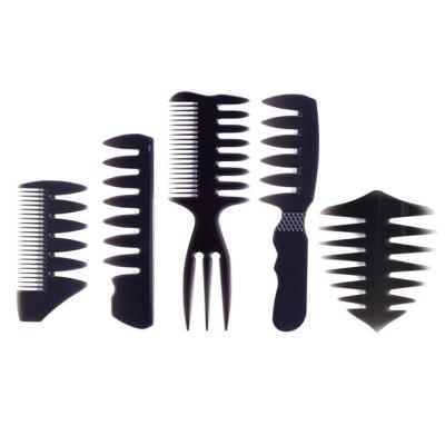 China Retro Salon Barber Shaver Oil Head Styling Comb Wide Men's Hair Design Comb Tooth Texture Design Tool for sale