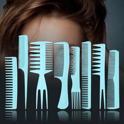 China Hot Sale Hair Combs Set Salon Various Plastic Teeth Barber Comb Set Professional Hair Brush for sale