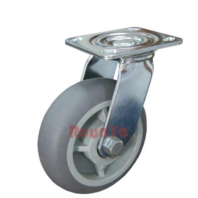 China For Industrial For Rounya Industrial 29 Series White Nylon Wheel Swivel Heavy Duty Trolley Casters Without Brake for sale