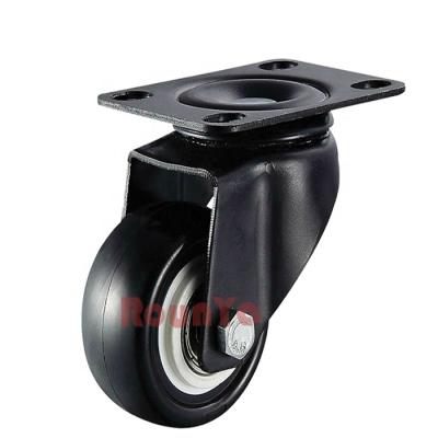 China DIY or industrial applications (home DIY or industrial applications (home light duty black polyurethane caster with 360 degree top plate 35-80 kg capacity for sale