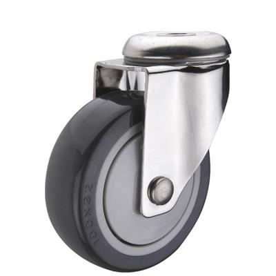 China PIVOT PIVOT Stainless Steel Polyurethane Swivel Bolt Hole Caster With 3