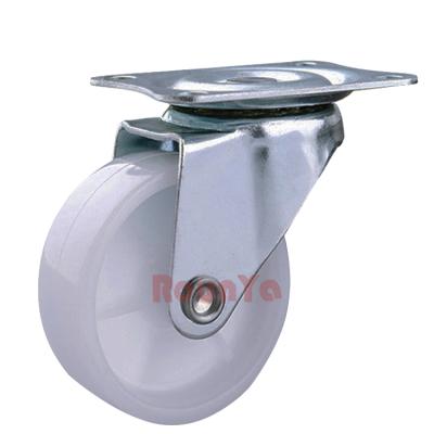 China For Furniture & Rack White Single Light Duty Swivel Plate Plastic Replacement Wheel Caster For Furniture & Rack for sale