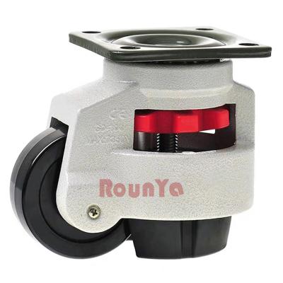 China Perfect for Electronic Equipments Premium Quality Retractable Machine Leveling Caster Plate Mounted with Nylon Caster Wheel for sale