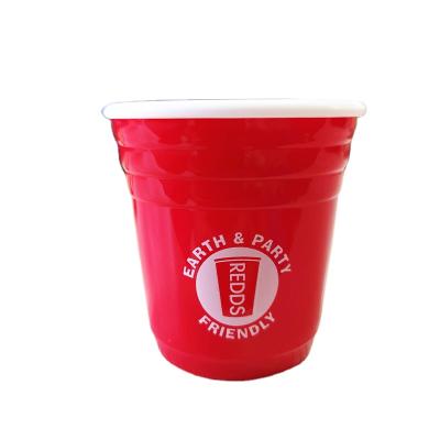 China Plastic Jello Shooters (8 Pack) Mini Cups 2oz Mug Style Red Reusable Party Shot Glasses Eco-Friendly for sale