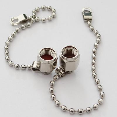 China RF SMA Metal Dust Cap Cover Device Caps For SMA Female Connector With Chain for sale