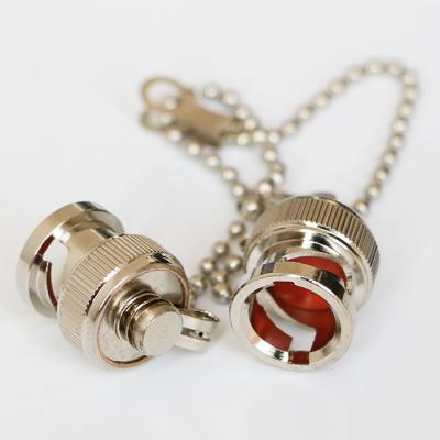 China RF Metal Coaxial Connector Cover Male BNC Dust Cap With Chain For Waterproof Connector for sale