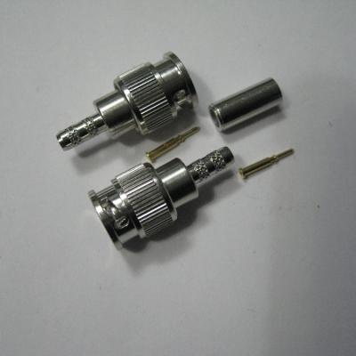 China RF Connector MINI BNC Crimp Male Plug For RG174 Cable for sale