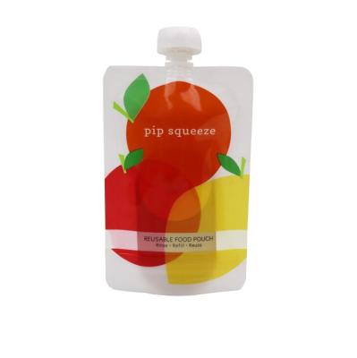 China Recyclable Food Grade Materials Push Up Reusable Double Zipper Food Spout Pouch Packaging for sale