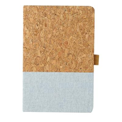 China Custom Printed Notebooks A5 Cork Notebook Logo Hardcover Eco Notebook Fabric Linen Hardcover Book Cover for sale