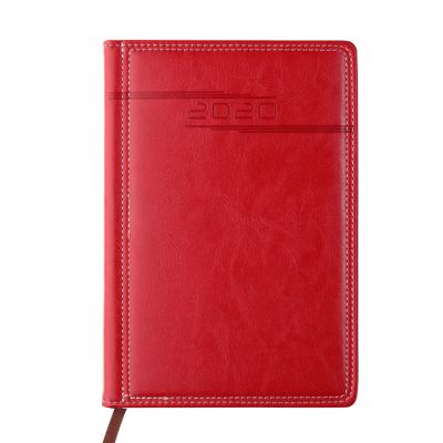 China 2022 Leather Diary PU Cover Daily Hardcover Book Agenda Calendar Notebook Office Notebook for sale