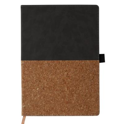 China New Eco-Friendly Printed A5 Notebook Cork With Leather Cover Diary Notebook Customized Logo For Gift for sale