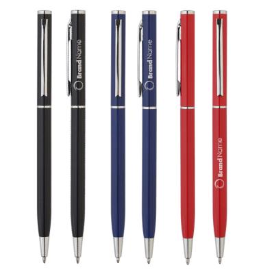 China Promotional Hotel Pen Slim Hotel Pen Custom Logo Aluminum Metal Pen High Quality Hot Sales for sale