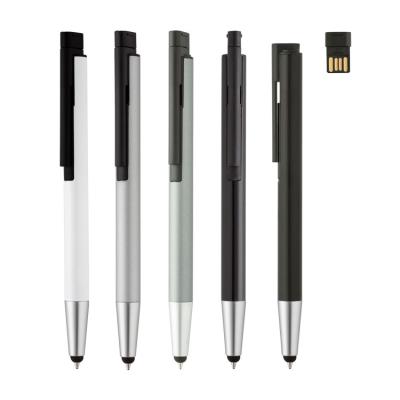 China Promotional Pen 4GB 8GB 16GB USB Pen With Black Screen Touch Metal USB Pen for sale