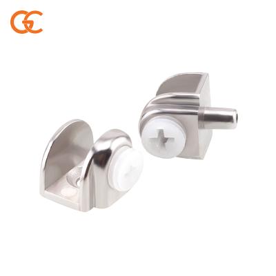 China For Supporting 5Mm Glass Zinc Alloy Wooden Or Glass Panel Furniture Hardware Shelf Support Metal Hidden Angle for sale