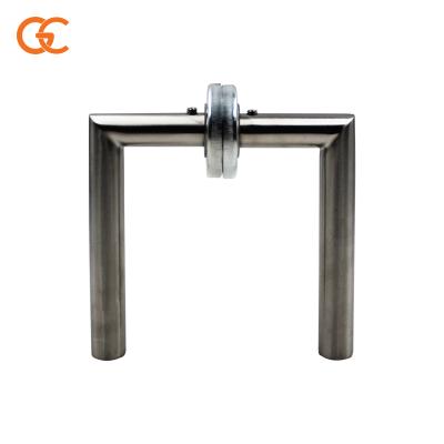 China Modern Factory Made Hollow Tube Hewn Lever Pulls Door Handle Bedroom Split Handle Lock Silver Door Lock for sale