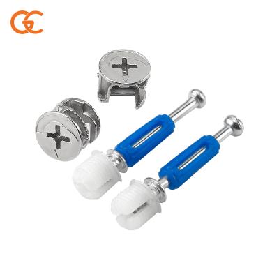 China 16MM Modern Board Furniture Cabinet Dowel Accessories Three In One Hardware Cam Wood Connecting Locknut for sale