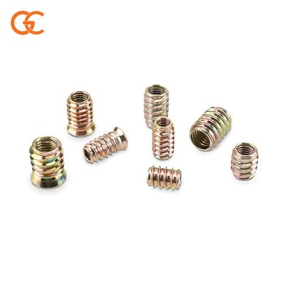 China High Quality Heavy Industry M6 M8 M10 Wood Insert Nut Threaded Wood Screws Threaded Insert Nut for sale