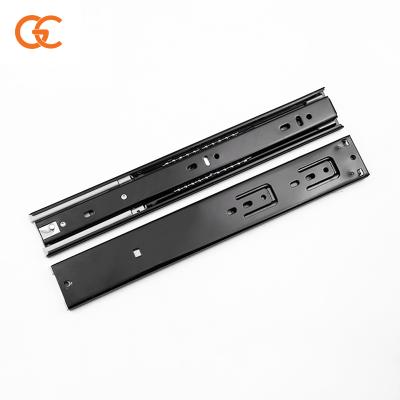 China China Supplier 45Mm Modern Silver Black Soft Silent Slide Three Section Silent Steel Ball Slide for sale