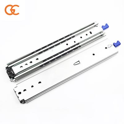 China Modern White 2.5Mm Thickness Cold Rolled Steel Drawer Slide 3 Times Soft Narrow Drawer Slides Rail for sale