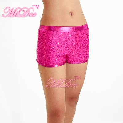 China Metallic Edged Hip Hop Dance Costumes Gym Colored Sequin Dance Shorts For Stage Performance for sale