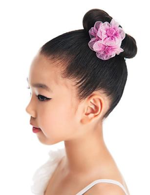 China Cerise Artificial Dancing Harem Flower Head Piece Dance Accessories For Kids for sale