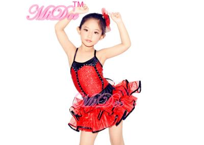 China Kids Dance Outfits / Clothes Two Layers Ballet Tutu Costumes With Black Edge for sale