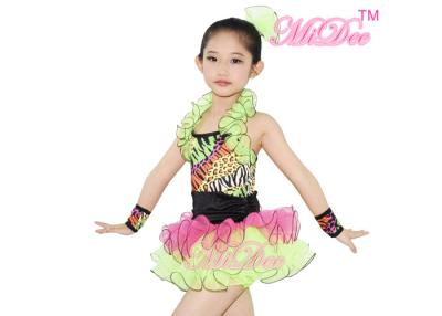 China Decorative Border Halter Ballet Dance Costume Multicolor Tutu Party Dress for sale