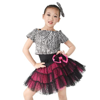 China Animal Prints Zebra Tank Top Polka Dot Cerise Tulle Skirt Outfit Black Leotard Basement includes for sale