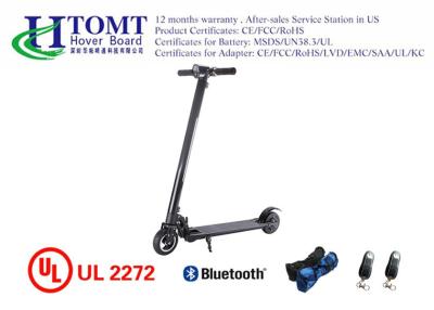 China 6 Inch Smart Foldable Electric Scooter with Samsung Battery Rubber Pedals Black for sale