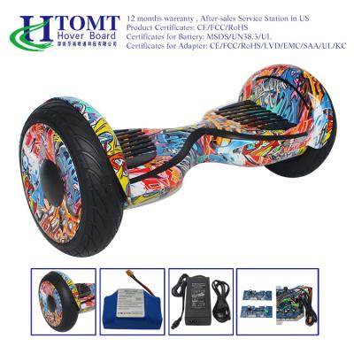 China 10 inch Mobile APP LED light Electric Hoverboard with Bluetooth Speaker , Two Wheels Self Balancing Scooter for sale