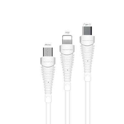 China 1 Meter PVC Charging Cable for iPhone USB-C and Micro with Warranty Replacement for sale