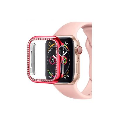 China PC shockproof colorful bling bling electroplating bumper for apple watch case 40mm 42mm 44mm for sale