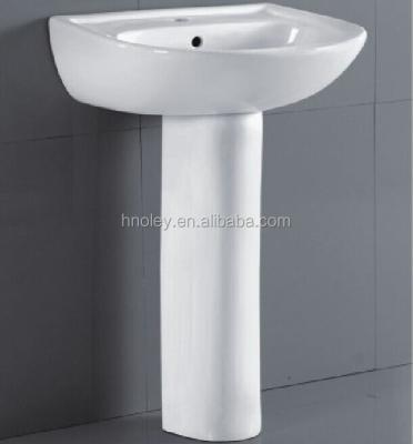 China Shampoo Sinks Cheap Pedestal Wash Basin Pedestal Wash Basin Wash Sink Three Faucet Hole for sale