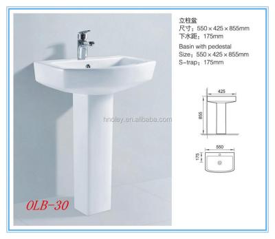 China Shampoo Sinks Modern Pedestal Sink Fixture With Ceramic Wash Basin Portable Countertop Wall Hair Sink Faucet for sale