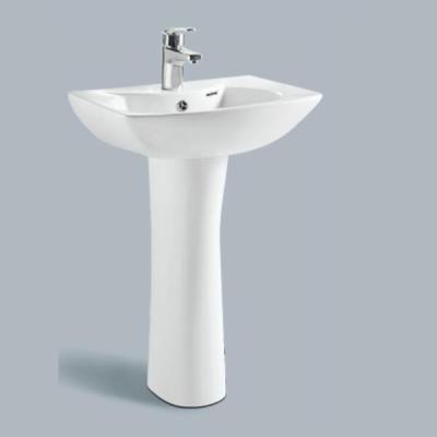 China Sustainable Pedestal Bathroom Wash Hand Sink With White Color for sale