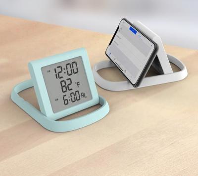 China Sizes Large LCD Display Alarm Clock With Nap Function And Temperature for sale