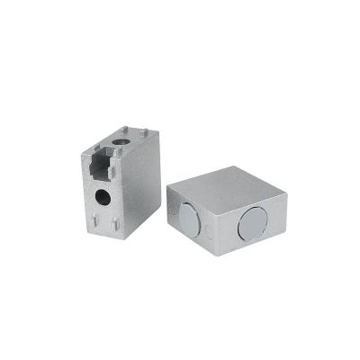 China Industrial aluminum connection profile accessories 1530 aluminum profile doors and windows square connector connection right angle block for sale