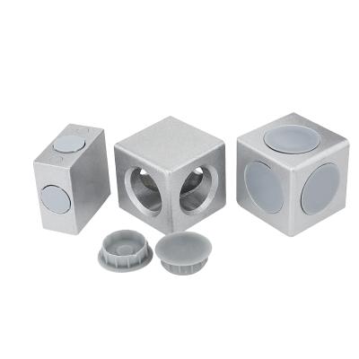 China 2020/3030/4040 connection profile aluminum accessories three way connection right angle block three way connection for sale