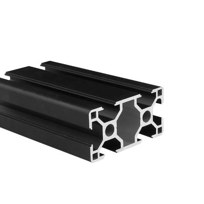 China European Standard 30X60 Industrial Aluminum Alloy Workbench Frame Equipment Bracket 30X60 t Slot Aluminum Black Anodized for sale