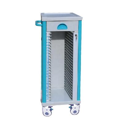 China Modern ABS Material Good Quality Patient Record Trolley For Hospital Use for sale