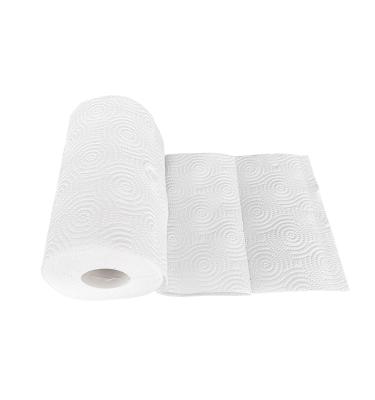 China Water Absorbent Kitchen Paper Strong Oil Absorption Kitchen Towel Embossed Kitchen Roll Tissues for sale