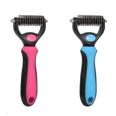 China Pet Sustainable Cleaning And Beauty Stainless Steel To Remove Double Sided Hair Floating Comb for sale