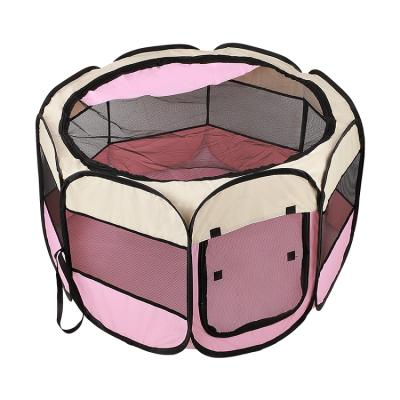 China Fashion Design Breathable Single Portable Foldable Pet Tent Oxford Cloth Cat And Dog Barrier Pet Cage for sale