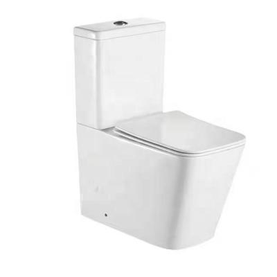 China Wc Ceramic Two-Piece Rimless Toilet Washdown Bathroom Trap Tank Hidden Ware P Ware Sanitary Cabinet for sale