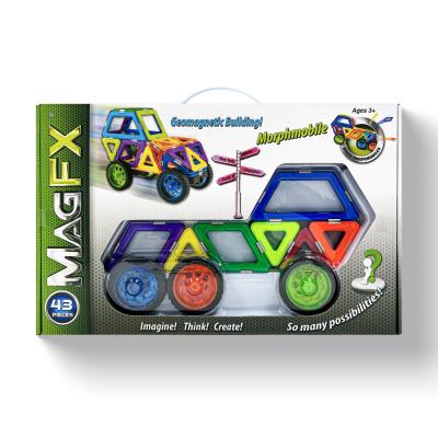 Cina Regali per bambini Set di blocchi magnetici 43 PCS Giocattoli di costruzione geometrici OEM didattici in vendita