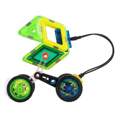 China Creative Plastic Gift Magnetic Tiles Remote Control Car Magnetic Play Blocks for sale