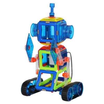 China Tiles magnéticos educativos tempranos Control remoto de automóviles Robot Juguete de construcción en venta