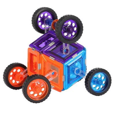 China Big Eyes Magnetic Blocks With Wheels , Remote Control Magnetic Tiles Accessories for sale