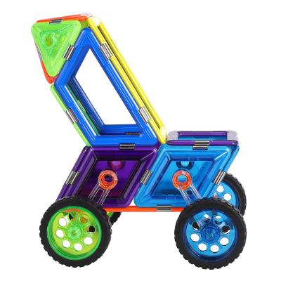 China DIY Toys Magnetic Tiles With Wheels Storlle Shaped Accessories Building Blocks for sale