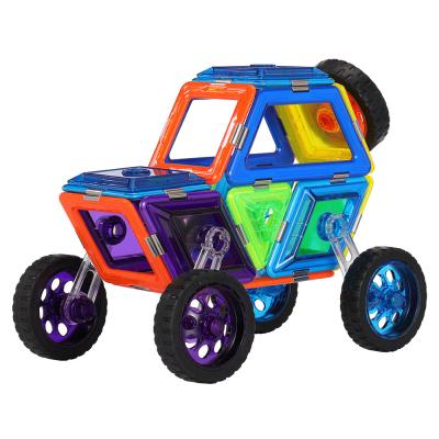 China Jeep Shapes Magnetic Building Blocks With Wheels Magnetic Tiles Accessories for sale